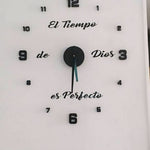 Reloj de Pared - "El Tiempo de Dios es Perfecto"