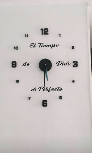 Reloj de Pared - "El Tiempo de Dios es Perfecto"