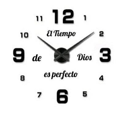 Reloj de Pared - "El Tiempo de Dios es Perfecto"