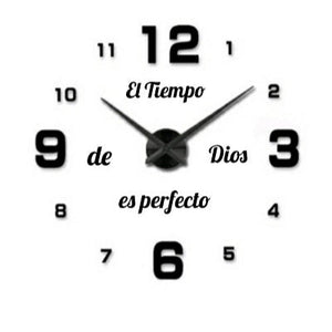 Reloj de Pared - "El Tiempo de Dios es Perfecto"