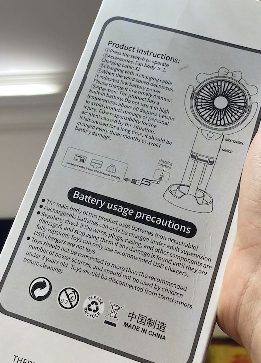 Ventilador de Mano con Humificador